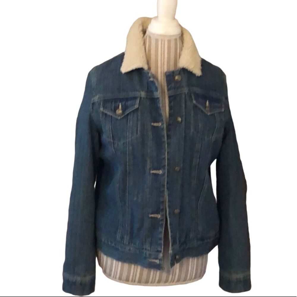 Kim Rogers fleece lined denim jacket new w/o tags